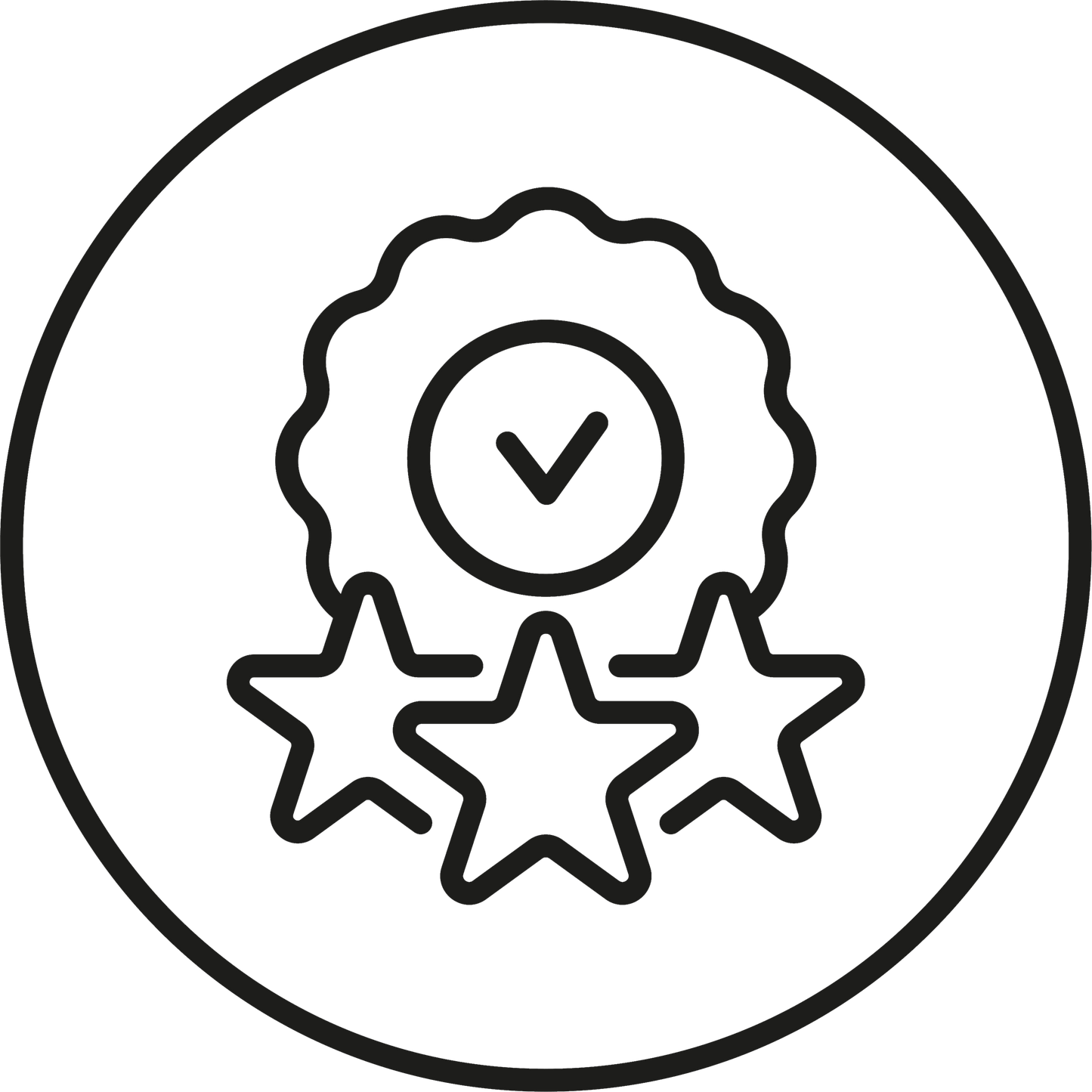 Marine Epic longevity certified biotechnology supplement icon with checkmark and three stars