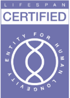 Lifespan Certified logo for Marine Epic biotechnology supplement for longevity and biohacking